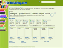 Tablet Screenshot of 1001coloring.com